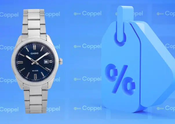 Coppel tiene este reloj para hombre Casio plateado con el 32% de descuento