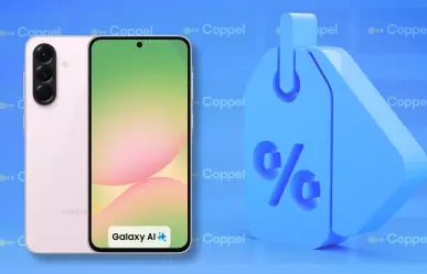 Coppel tiene este celular Samsung Galaxy A56 color rosa con el 27% de descuento