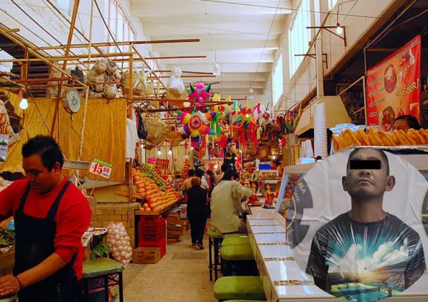 Asaltante con cuchillo filetero aterroriza mercado en Xochimilco; intentó agredir a policías