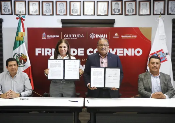 Andrés Mijes renueva convenio con el INAH para preservar la historia y cultura de Escobedo