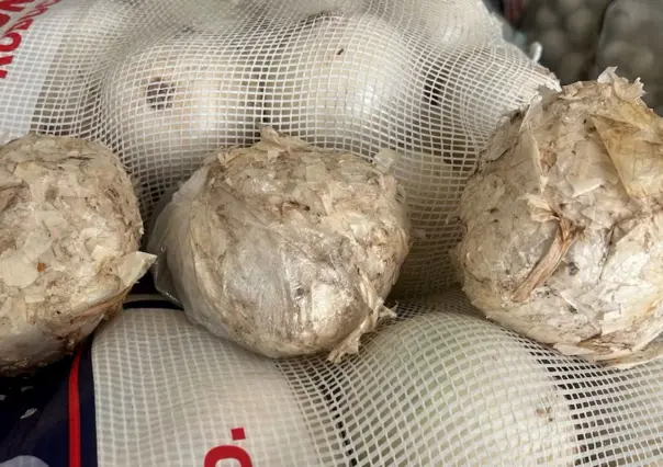 Aseguran más de media tonelada de metanfetamina en Nuevo Laredo oculta en tarimas con piedra