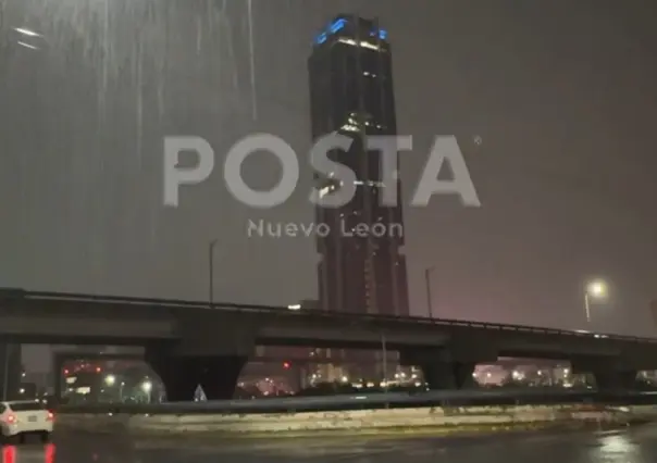 Área metropolitana de Monterrey amanece con fuertes lluvias y encharcamientos