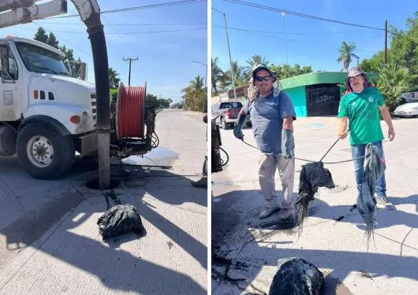 Costales arrojados al drenaje genera daños al sistema sanitario en Comondú