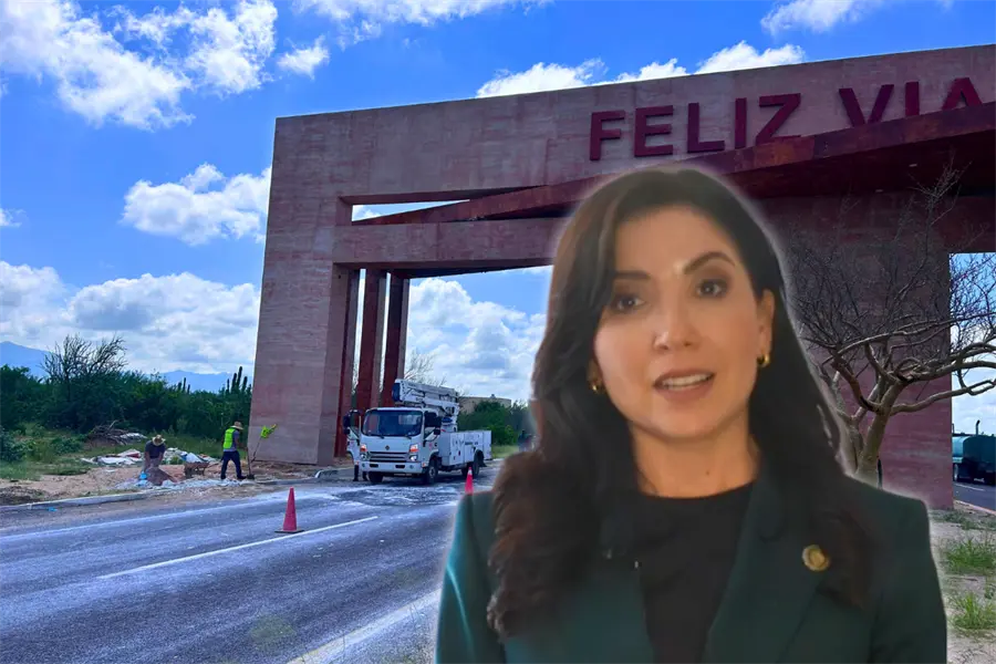 ¿Puerta de entrada con tablaroca? Senadora cuestiona los materiales usados en La Paz