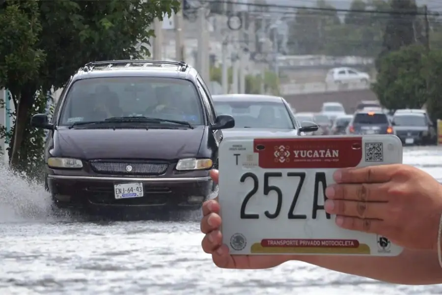 ¿Qué puedo hacer si pierdo mi placa por los encharcamientos en Mérida? Esto dice la SSP