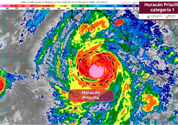 Alertan por lluvias intensas para BCS: Priscila ya es huracán categoría 2