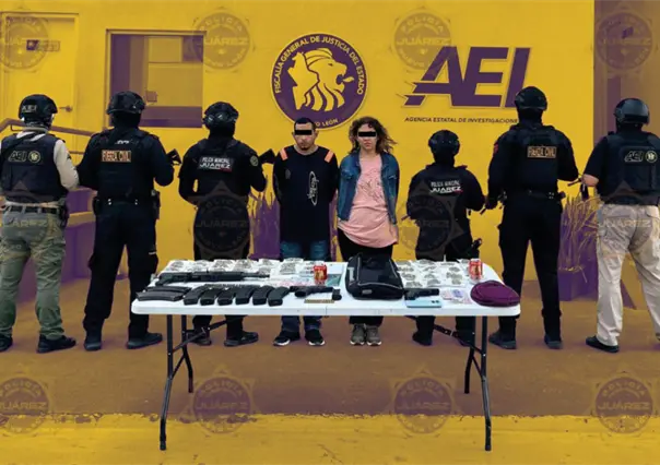 Detienen a pareja con armas y droga en operativo de Juárez