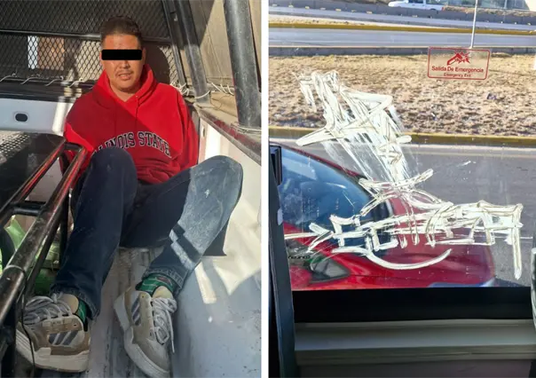 Detienen a sujeto por rayar ruta Aquí Vamos Gratis en Saltillo