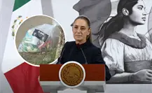 Claudia Sheinbaum duda de autenticidad de videos del CJNG entregando despensas en Veracruz