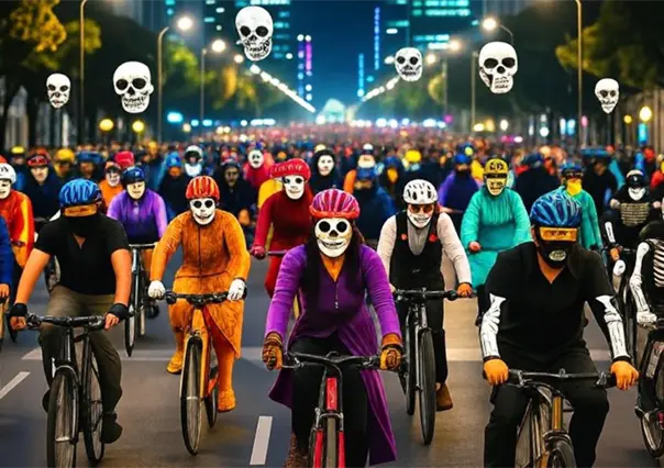 Prepara tu bici y tu disfraz: así será el paseo nocturno de Día de Muertos en CDMX