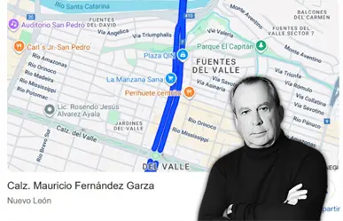 Google Maps hace oficial el cambio de nombre de Calzada San Pedro a Calzada Mauricio Fernández Garza