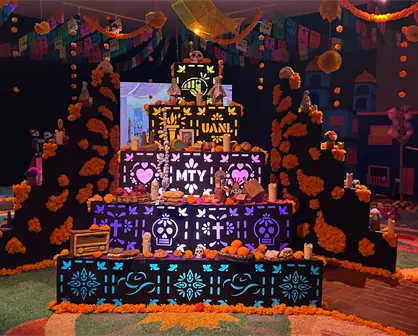 Monterrey celebra el Día de Muertos 2025 con altar artístico en el Palacio Municipal