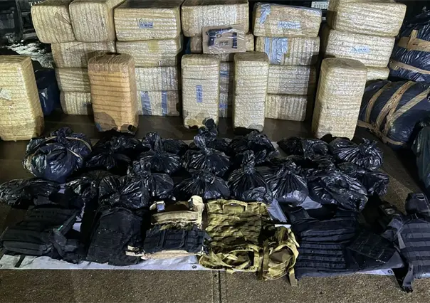 Aseguran más de media tonelada de marihuana y equipos tácticos en Tabasco; hay un detenido