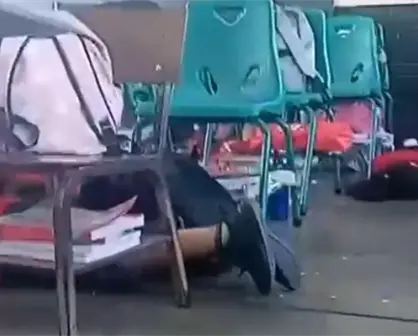 VIDEO | Alumnos de primaria viven momentos de tensión durante balacera en la colonia CROC de Monterrey