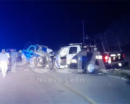 Choque entre patrullas de Fuerza Civil y Policía Municipal deja 7 lesionados en Aramberri, Nuevo León