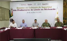 Omar García Harfuch se reúne con limoneros de Michoacán; promete cero impunidad en homicidio de Bernardo Bravo