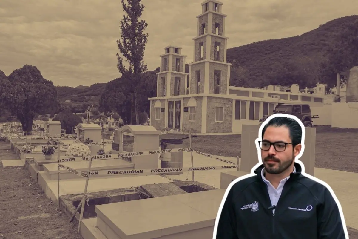 El alcalde de Santiago, David de la Peña, supervisó los operativos de seguridad y limpieza que se llevan a cabo en los panteones municipales. Foto: Gobierno de Santiago