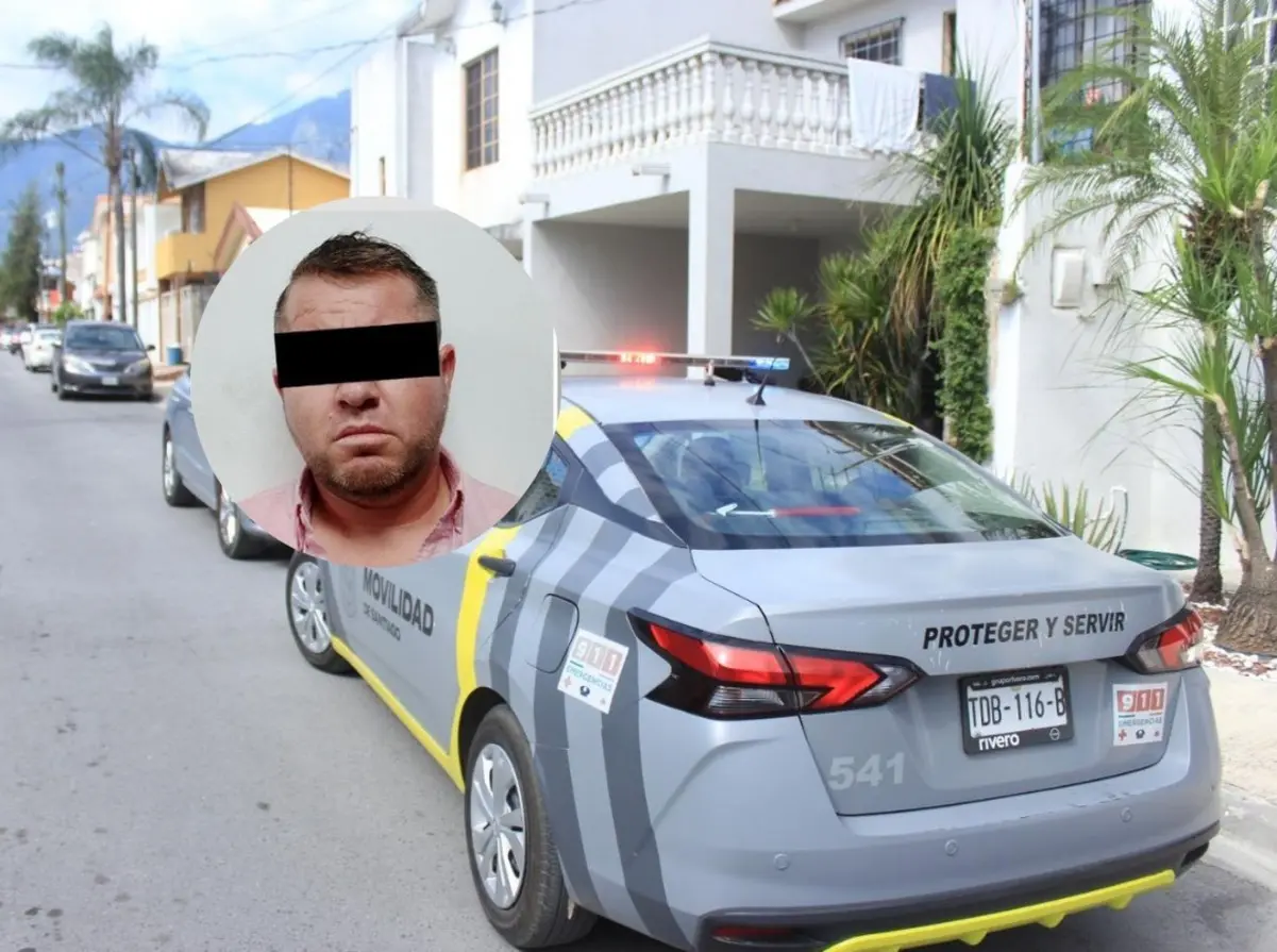 Derivado del hallazgo de droga, el sujeto fue detenido como probable responsable de delitos contra la salud. Foto: Secretaria de Seguridad Pública y Vialidad de Santiago/Canva.