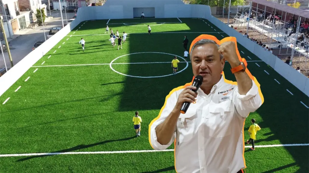 Héctor García impulsa el deporte con seis nuevas canchas en Guadalupe