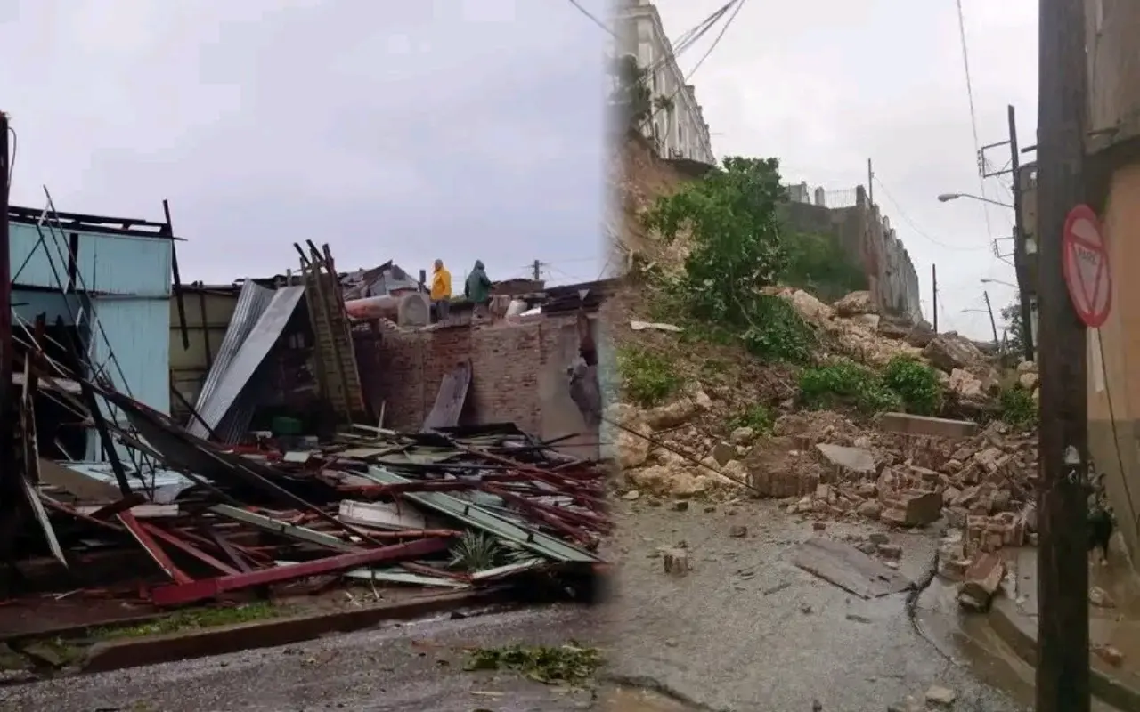 Daños en casas y caminos. Foto: X (@cubanolibre48)