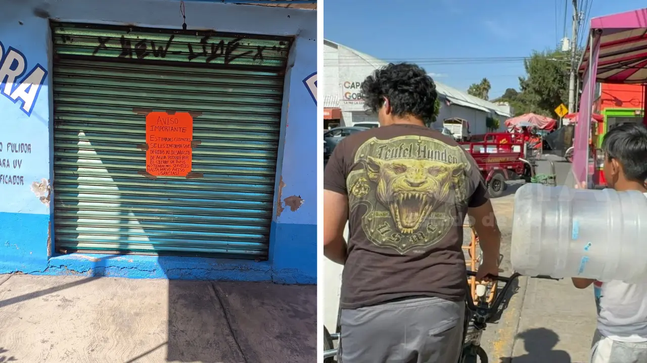 Purificadora de agua cerrada, personas afectadas. Foto: X @Thomastlahuac, @POSTAEdomex