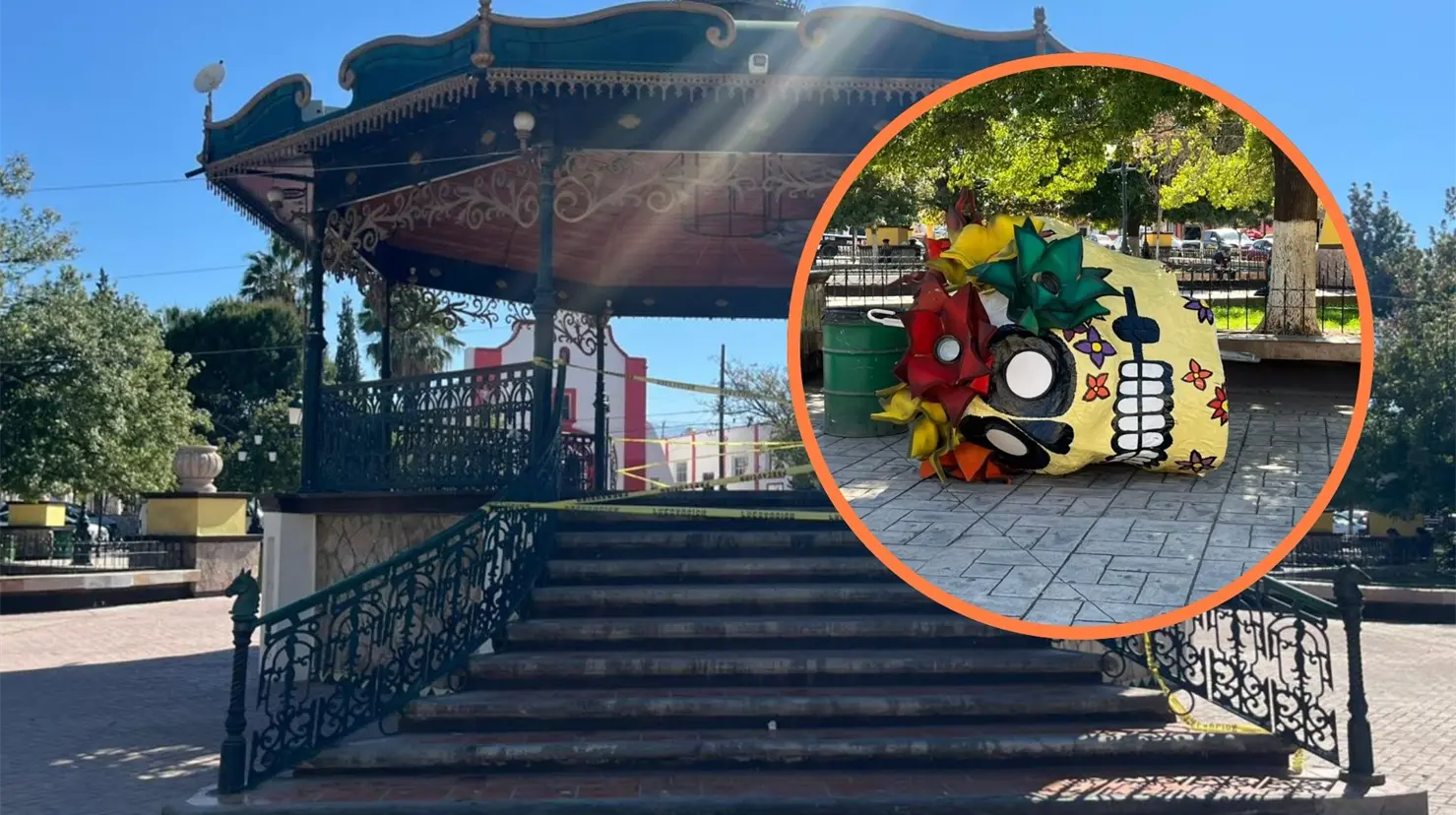 La catrina alcanzará una altura de 20 metros, mientras que el catrín medirá aproximadamente 12 metros. (Fotografías: Leslie Delgado)