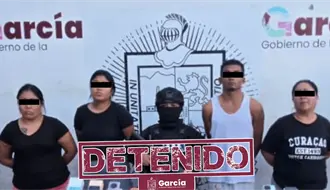 Detienen a 4 personas por robo en negocio de celulares en García