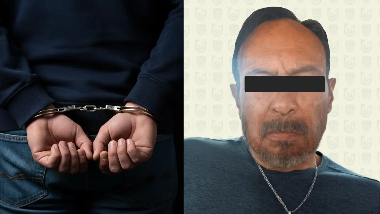 Arturo N presunto culpable de agresión sexual. Manos de hombre esposadas | Fiscalía CDMX  | Gemini IA