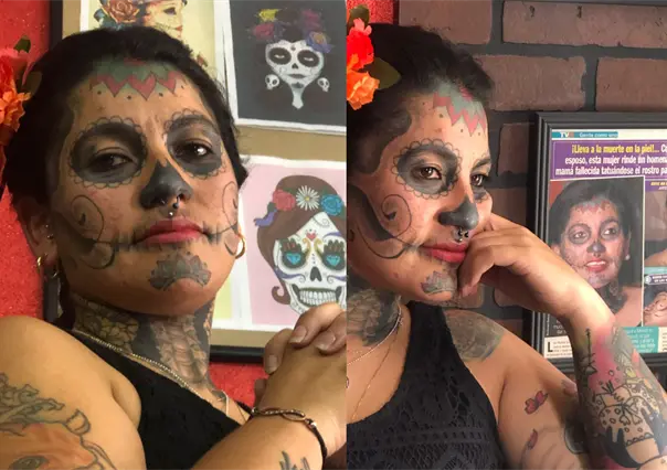 Lina Matilde, la mujer que convirtió su cuerpo en un homenaje viviente a La Catrina en la CDMX