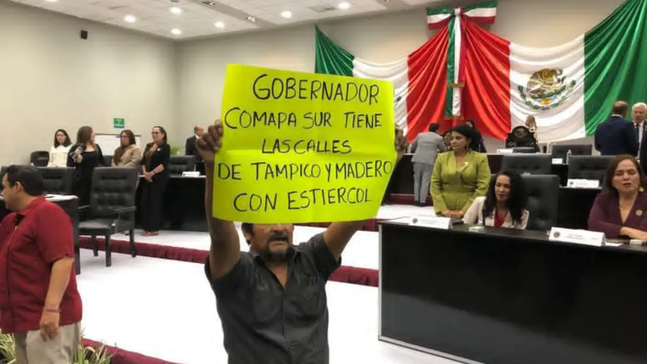 Confrontan al Congreso de Tamaulipas por deficiencias de Comapa Sur