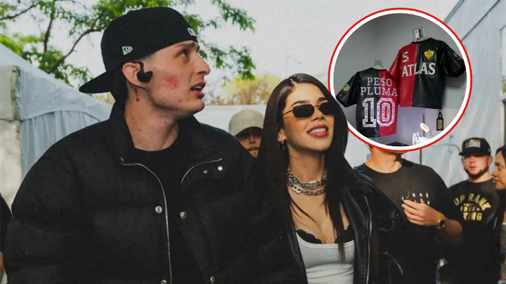 Peso Pluma y su jersey del Atlas con oro de 14k: más caro que todo el equipo