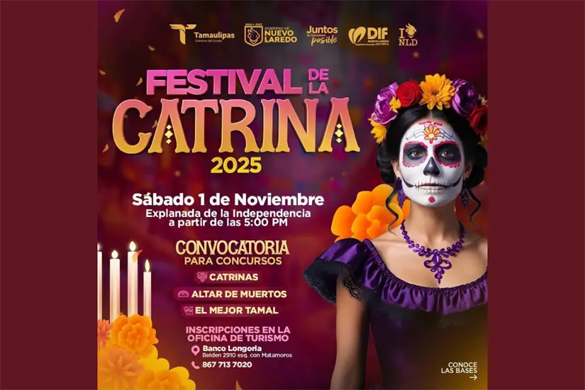 imagen recuadro Concurso de la mejor catrina | Foto: FB Gobierno de Nuevo Laredo