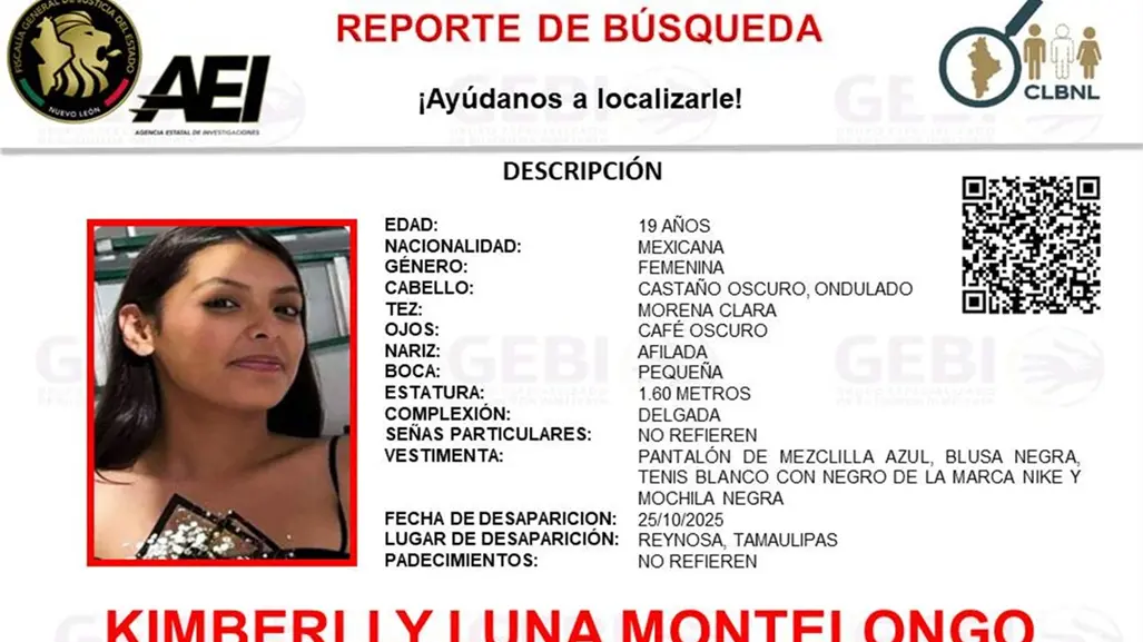 Kimberlly Luna Montelongo, joven con espectro autista, es buscada en Nuevo León