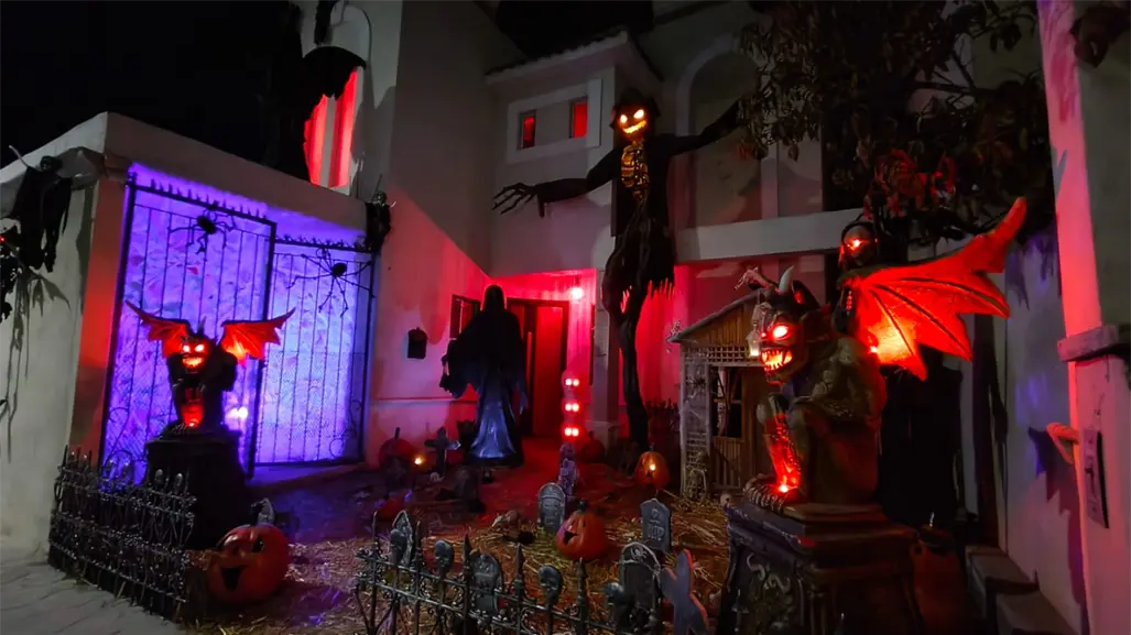 La casa embrujada Amaya Cázares en Saltillo: familia lleva Halloween al siguiente nivel