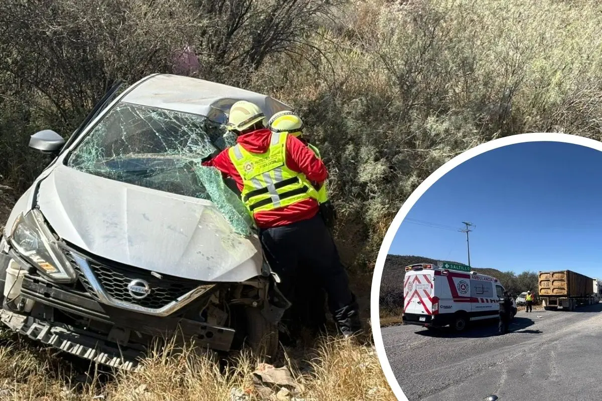 Muere una mujer en un aparatoso accidente en Ramos Arizpe / Fotos: Marco Juárez | Canva