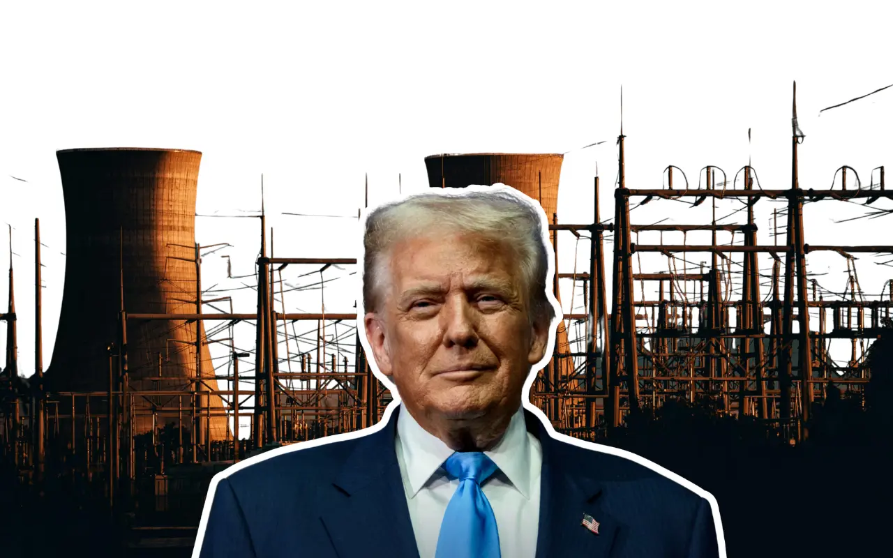 Donald Trump y planta nuclear. Foto: X (@WhiteHouse) / Canva