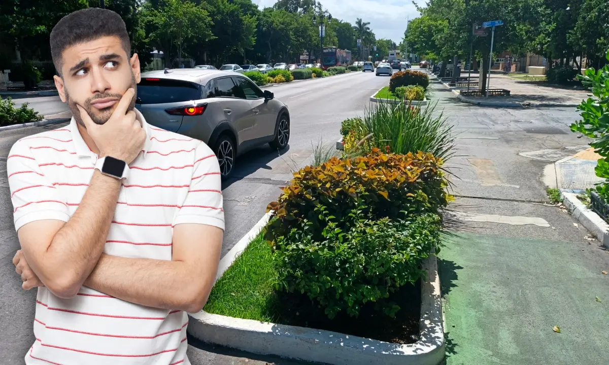 Las islas de resguardo o jardineras fueron instaladas en 2021 Foto: Christian Espadas/Canva