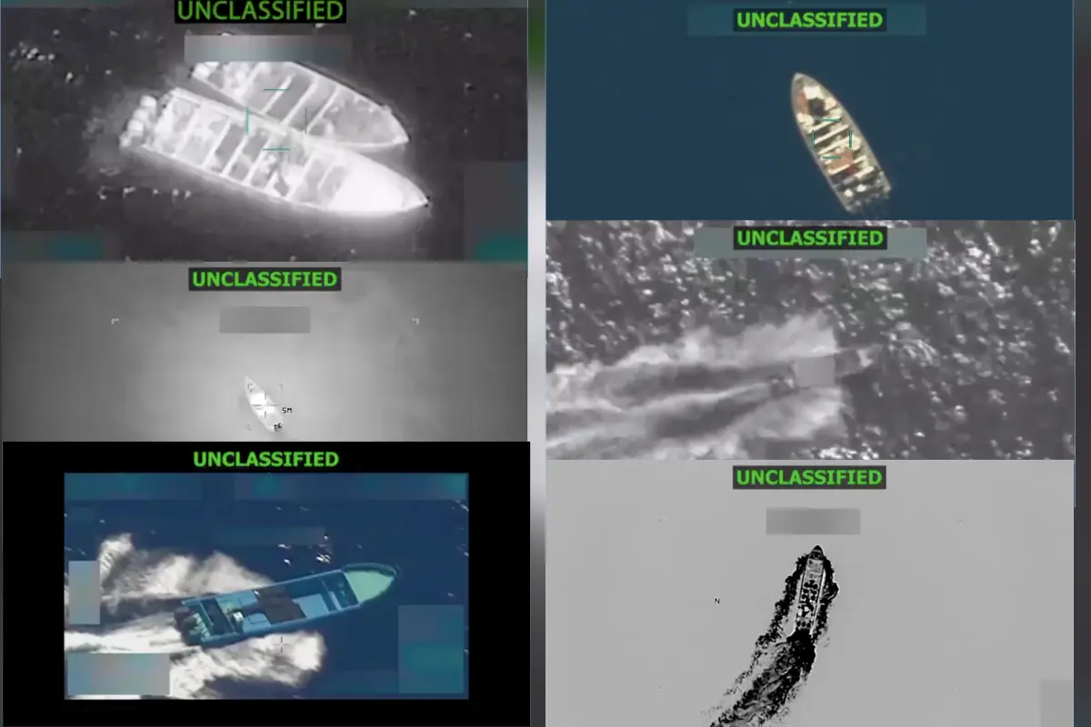 Navíos destruidos por Estados Unidos. Captura de pantalla: X (@SecWar)