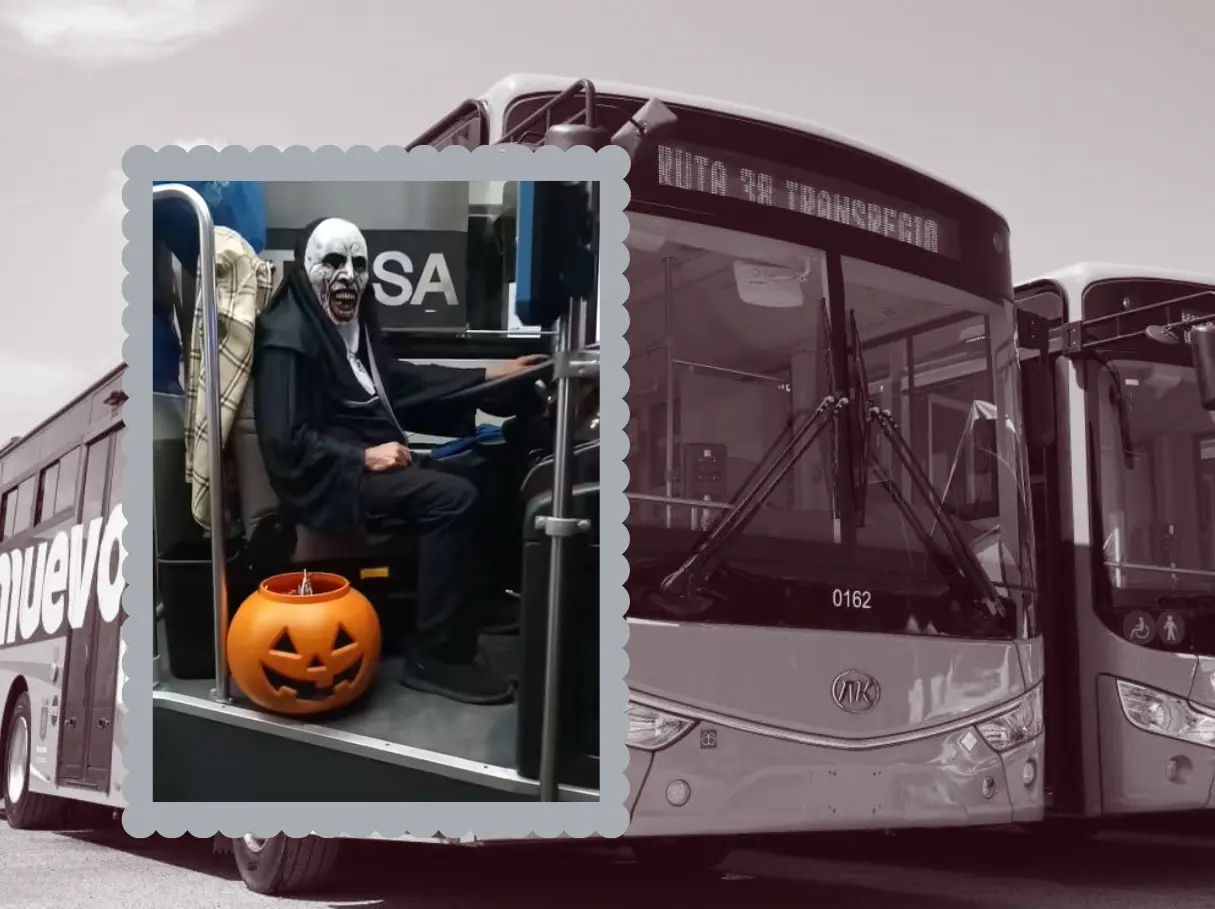 El chofer Edgar Díaz ha hecho de la decoración de su camión una tradición que muchos usuarios esperan. Foto: Canva.