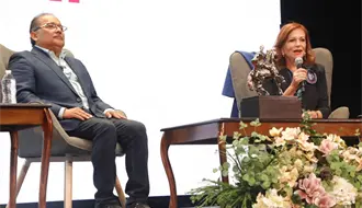 Valentina Alazraki y Andrés Mijes unen fe y cultura en un encuentro histórico en Escobedo