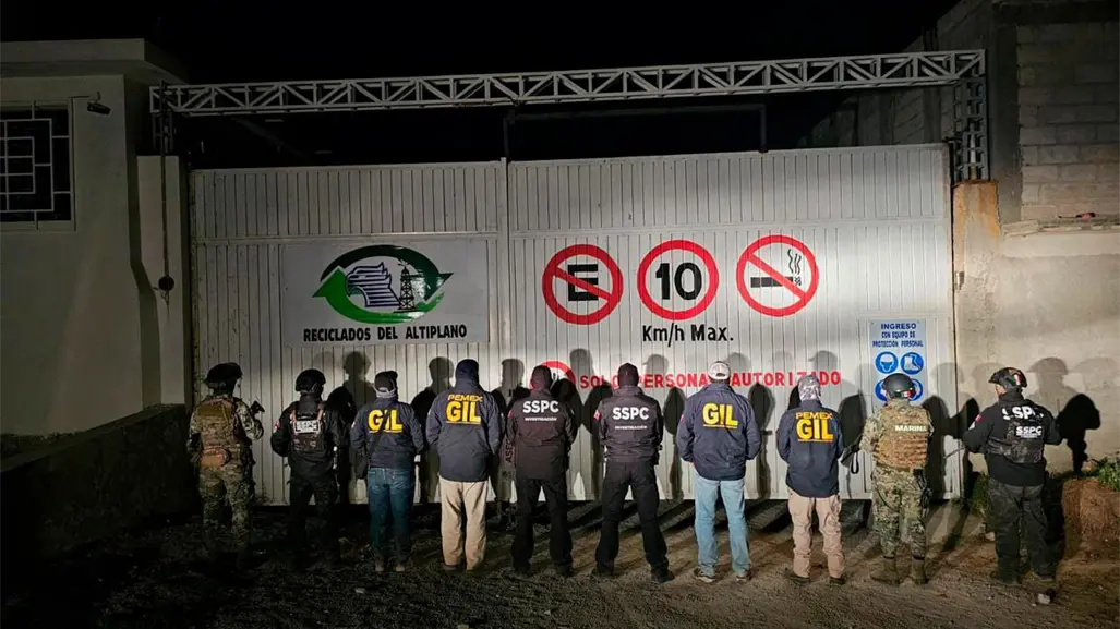 Aseguran empresa fachada dedicada al huachicol en Perote, Veracruz; hay ocho detenidos