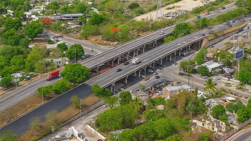 Anuncian cierre por obras en el Paso Superior Vehicular de la 50 en Mérida a partir del 3 de noviembre