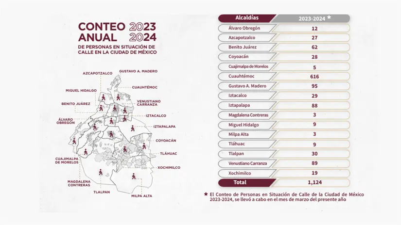 Conteo Anual personas en situación de calle México | SEBIEN