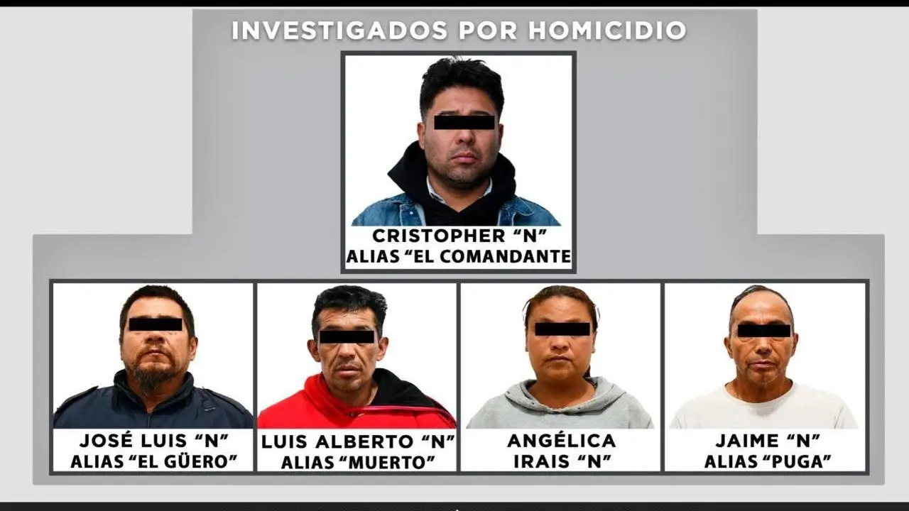 Detenidos e  investigados por su presunta participación en el homicidio. | Foto: FGJEM