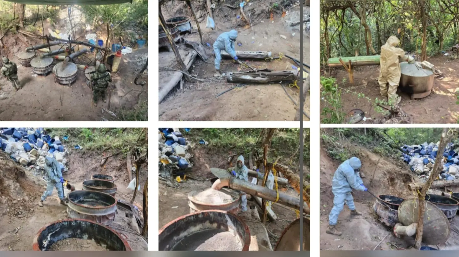 Desmantelan laboratorios clandestinos y aseguran armas en Sinaloa. Foto: X (@sspsinaloa1)