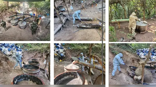 Desmantelan laboratorios clandestinos y aseguran armas en Sinaloa Desmantelan laboratorios clandestinos y aseguran armas en Sinaloa