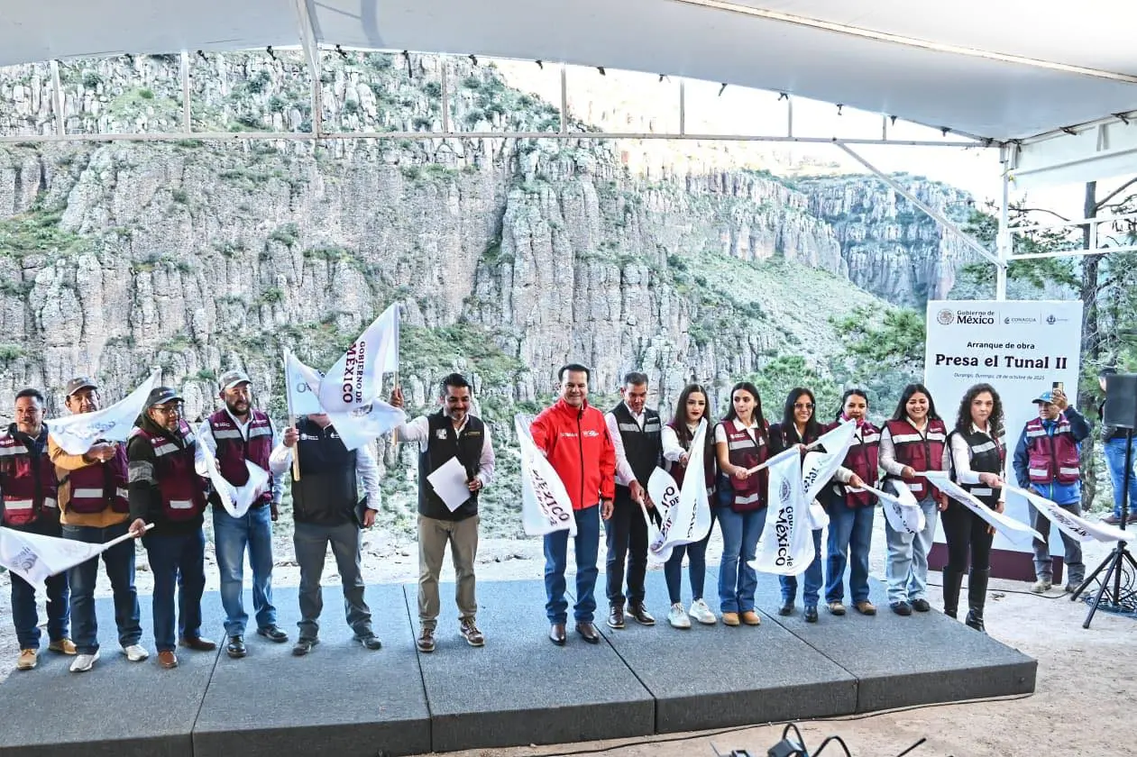 arranque de obra de la Presa Tunal 2 en Durango | Foto: Esteban Villegas Villarreal, en Facebook