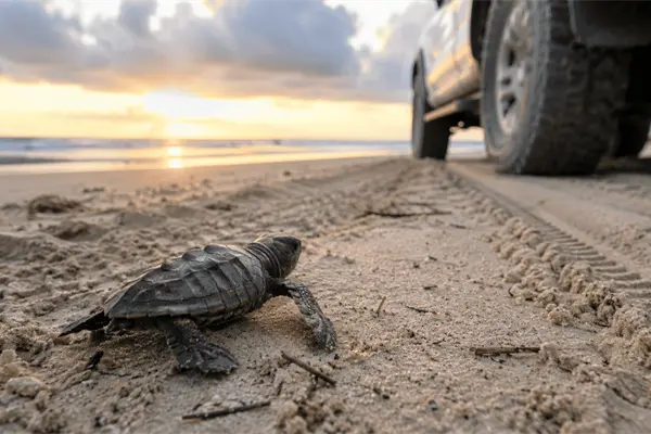 Autos en las playas, un peligro para las tortugas marinas de Yucatán Autos en las playas, un peligro para las tortugas marinas de Yucatán