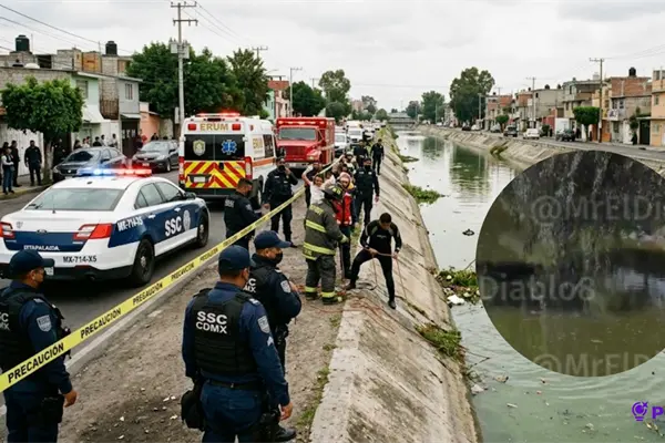 Fuerte movilización en Iztapalapa: hallan cuerpo sin vida flotando en Canal Nacional Fuerte movilización en Iztapalapa: hallan cuerpo sin vida flotando en Canal Nacional